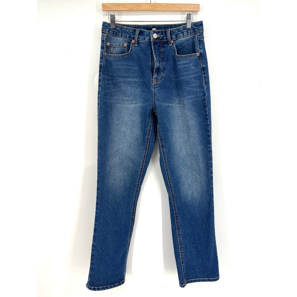 Frye Women's 29/28 Blue Denim Jeans Straightβ Leg Cotton Spandex Blend